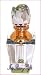 Art Deco Perfume Bottle in Irridescent Rainbow crystal with Rose