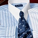 Trim Fit Blue Bold Shadow Stripe Dress Shirt