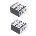 Canon Multipack CLI8 / PGI5 WITH CHIP - 2x Sets 8 Canon Compatible Printer Ink Cartridges for Canon Pixma iP3300 iP3500 iP5100 iX4000 iX5000 MP510 MP520 MX700 Printer Inks - CLI-8 / PGI-5 (Contains: 2x CLI-8C, 2x CLI-8Y, 2x CLI-8M, 2x PGI-5BK) iP 3300 iP 3500 iP 5100 iX 4000 iX 5000 MP 510 MP 520 MX 700 - Latest Chip Installed, Ready For Use, No Fuss!