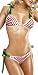 Escante Women's Candy Cane Bra Set