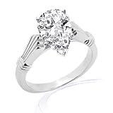 0.90 Ct Pear Shaped Diamond Solitaire Vintage Antique Celtic Engagement Ring SI2
