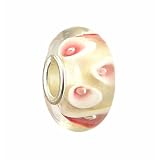 Pandora Style Charm Bead (Z491) Glass (14mm x 8mm) (fits Troll too) ~ Solid Single Core Design