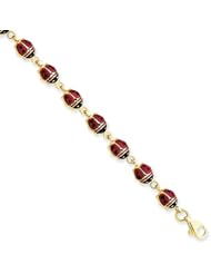 14K Enamel & Resin Ladybug Bracelet
