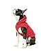 Gooby - Fleece Vest Hoodie, Small Dog Pull Over Hooded Fleece Jacket with Leash Ring, Red, Large