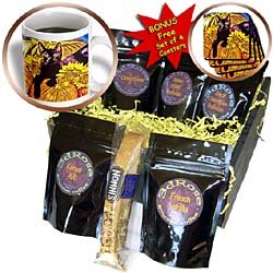 Milas Art Halloween - Halloween Cat - Coffee Gift Baskets - Coffee Gift Basket