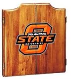 Oklahoma State Dartboard & Cabinet - Oak Finish - NCAA Team