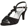 Annie Women's Althea Evening Sandal,Black Satin,11 M