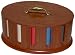 300 poker chips in walnut ellipse carousel w/lid, swivels