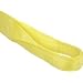 Mazzella EE2 Polyester Web Sling, Eye-and-Eye, Yellow, 2 Ply, Twist Eyes, Vertical Load Capacity