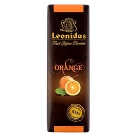 Leonidas Belgian Chocolates: Orange Dark Chocolate Bars (One Dozen)
