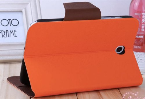 Stand Case cover for Samsung Galaxy GT - N5100 note 8.0 Android Table - Orange inner Brown