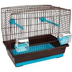 VOGELK�FIG BURU, BRAUN/T�RKIS, 40 x 25 x 35 cm