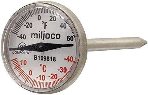 Bimetal Thermom, 1 In Dial, -40 to 60F - 1 Each