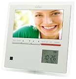 Akai - ARF 170 S - Cadre photo num&eacute;rique 7" - R&eacute;veil - Horloge - Port SD/MMC/MS/XD - T&eacute;l&eacute;commande - 16 Mo - Argent / Blanc