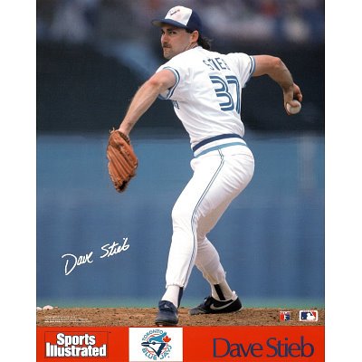 Professionally Framed Toronto Blue Jays (Dave Stieb, Sports Illustrated) Sports Poster Print - 16x20 with RichAndFramous Black Wood Frame