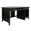 Country Style Kd Writing Desk In Black Sand Thru Finish