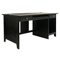 Country Style Kd Writing Desk In Black Sand Thru Finish