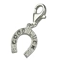 Silver Good Luck Horse Shoe Clip On Charm for Sweetie Bracelet