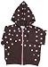 Baby : Elegant Baby Chocolate w/ pink dots hooded jacket, large 6-12 months