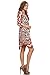 ColorMC Women's Plus Size Paisley Print Asymmetric Hem Sleeve Shift Knit Dress