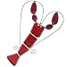 Lobster Love Art Glass Sun-Catcher