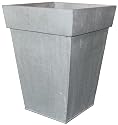 Square Tall Zinc Planter - Extra Large Plant Pot 50cm High x 37cm (4220)
