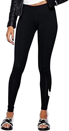 Lokebi Womens Just Do It Print Side Text Stretchy Leggings (Gou Printed)