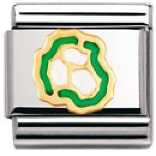 Nomination Composable Classic VEGETABLES Edelstahl, Email und 18K-Gold (Kohl) 030219 Preisvergleich
