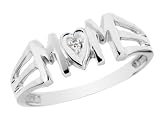 Diamond MOM Ring in White Gold