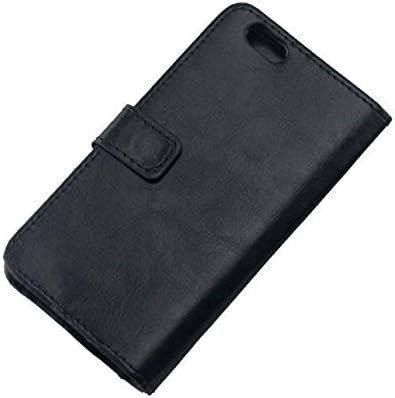 iPhone 6 Case, TPOS Premium Simple Leather Wallet Case Cover with Card Slots and Cash Compartment For Apple iPhone 6 4.7 inch Size (Black)