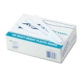 Heavy-Weight Plastic Knives, White, 100/Box DXSKH20