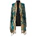ELEGANT TURQUOISE & BEIGE SILK PASHMINA SHAWL WRAP