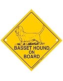 Basset on Board - Adventure Schild mit Saugnapf - Auto Hund Hunde Spaß Geschenk Deko