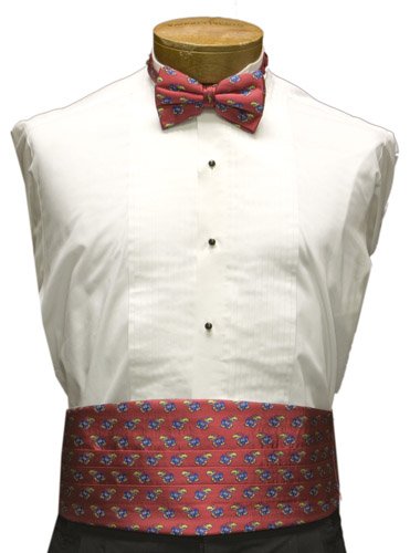 Kansas Cummerbund & Bow Tie Set - University of Kansas Red Cummerbund Set