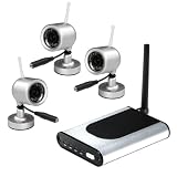 Alloyed shell water-proof 5.8GHz 5.8 GHz Wireless Nightvision security System with 3 Pack CCTV Surveillance Security Spy Cameras (OUTDOORWATCH)