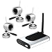 Alloyed shell water-proof 5.8GHz 5.8 GHz Wireless Nightvision security System with 3 Pack CCTV Surveillance Security Spy Cameras (OUTDOORWATCH)