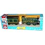 Trackmaster Road and Railway System - Thomas and Friends Motorized Road and Rail Battery Powered Tank Engine : Emily the Green Sterling Engine with Coal Loaded Wagon Plus Two Straight Tracks