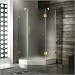 40" x 40" Frameless Neo-Angle Shower Enclosure with Base Finish: Chrome, Glass Type: Clear