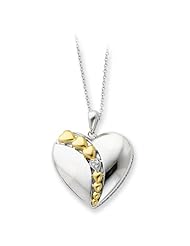 I Love You More Each Day Heart Necklace in Silver
