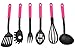 Fontaine 6-pieces Premium Cooking Utensil Set Nylon Tool and Gadget Set Bakeware Spatula Pink 12 Inch