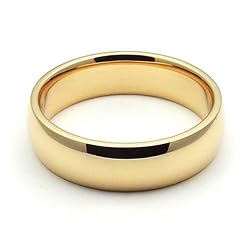 14K Yellow Gold Men's & Women's Wedding Bands 5mm comfort-fit