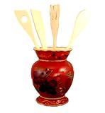 41wgbt5BivL. SL160  KITCHEN UTENSIL HOLDER WITH TOOLS RED ORCHARD