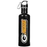 Green Bay Packers NFL 26oz Black Stainless Steel Water Bottle