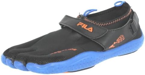 FILA SKELE-TOES EZ SLIDE DRAIN BLACK/TURKISH SEA/ORANGE MENS RUNNING