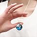 Unisex Fancy Pterosaur Art Pendant Necklace Retro Glass Time Gemstone Statement Necklace