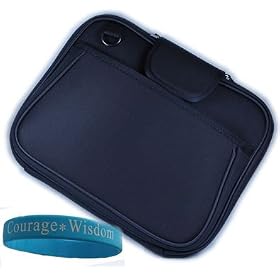Black color 10 inch Laptop Memory Foam Case for ASUS Eee PC 1000 ASUS Eee PC S101 10-Inch Netbook with shoulder strap + BONUS Wisdom*Courage wristband