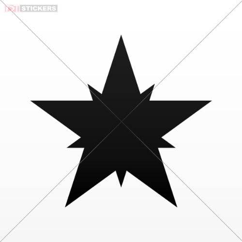 Sticker Vinyl Decals Size: 5 X 4.8 Inches Black