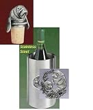 Manatee Wine Chiller with Manatee Pewter Bottle Stopper