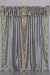 Pair Gray sari curtains with attached beaded valance