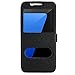 Galaxy S7 Edge Flip Case, Gulito [View Window] PU Leather Case Cover for Samsung Galaxy S7 Edge (black)